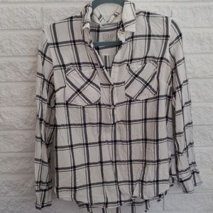 White and black blouse